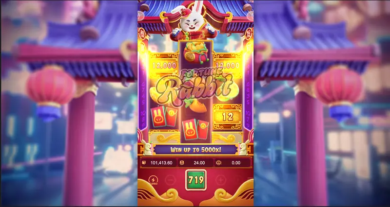 Fortune Rabbit bônus ativado — Fortune Spins com símbolos de prêmio
